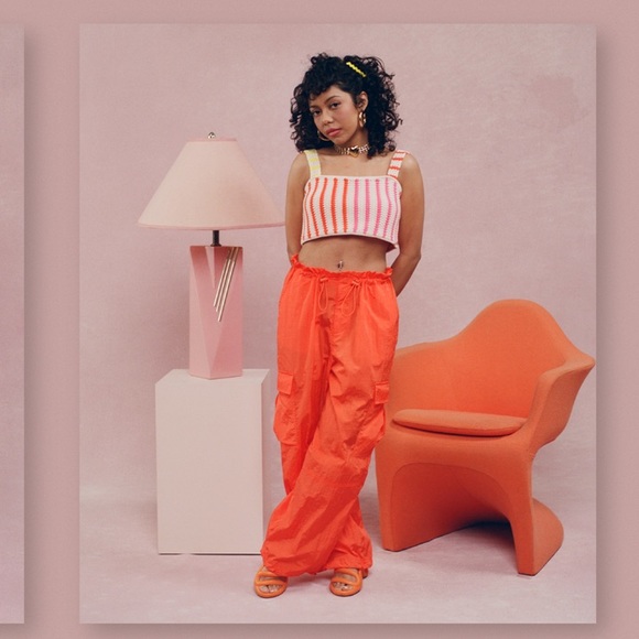 NWT Future Collective Alani Noelle Ora Women’s Utility Nylon Cargo Pants - Picture 1 of 4